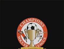 Tablet Screenshot of championssoccerleague.com